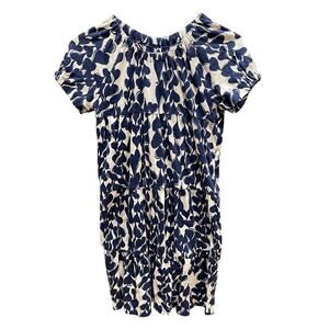 Green Cottage by Garnet Hill Girls Size 12 Blue and White Tiered Dress